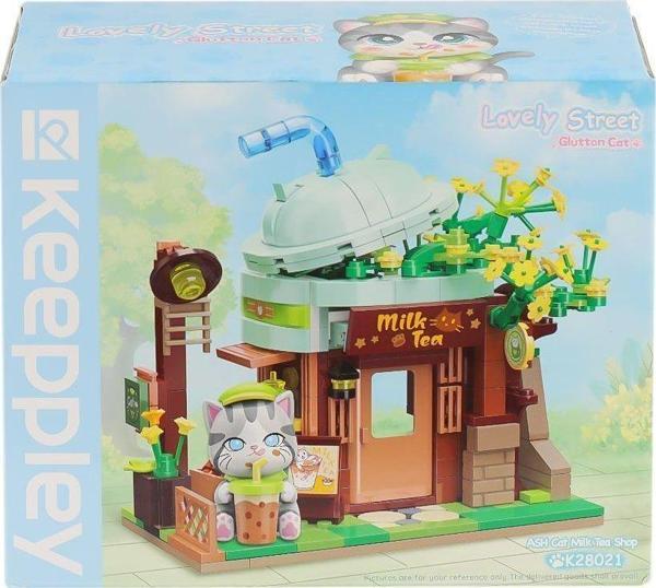 KP-28021 Keeppley Milk Tea Shop Blok Seti -Vagon life - Image 1