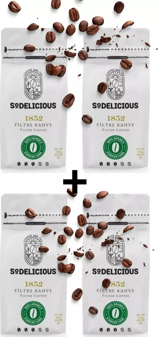 Sodelicious 1852 FİLTRE KAHVE 250G X 4LÜ = 1000 GR - Image 1