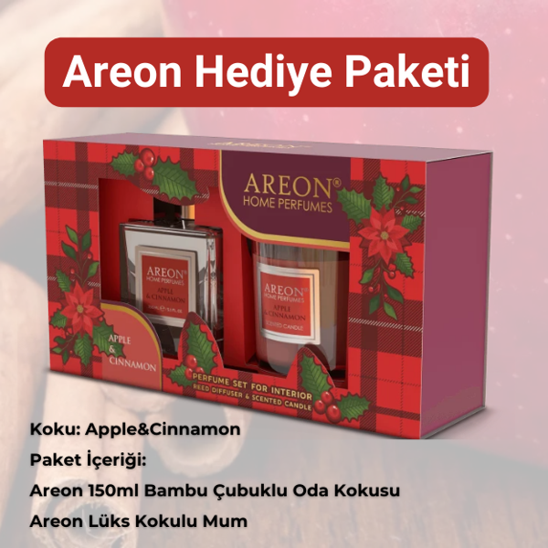 Areon Apple Cinnamon Oda Kokusu Hediye Paketi - Image 1