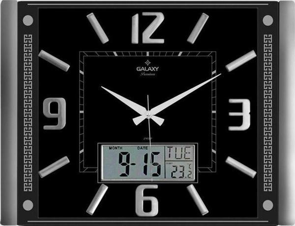 Galaxy T-711-G-1 Premium Termometreli ve Takvimli Duvar Saati - Image 1