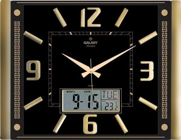 Galaxy T-711-A-1 Premium Termometreli ve Takvimli Duvar Saati - Image 1