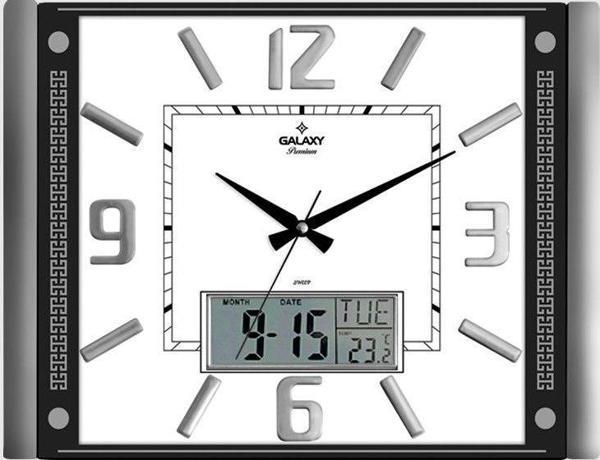 Galaxy T-711-G-2 Premium Termometreli ve Takvimli Duvar Saati - Image 1