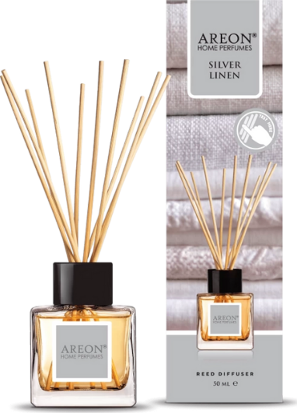 Areon Classic Silver Linen 50 Ml Bambu Çubuklu Oda Kokusu - Image 1