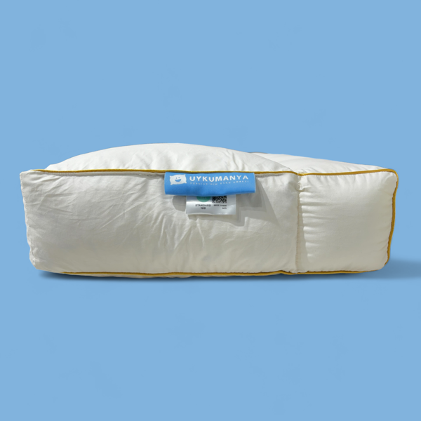 Uykumanya Uykucu Medical Series Promed Yellow Art Boyun Fıtığı, Boyun Düzleşmesi ve Uyku Apnesi Medikal Ortopedik Yastık - 60x40/12 cm, Kaz Tüyü - Image 1
