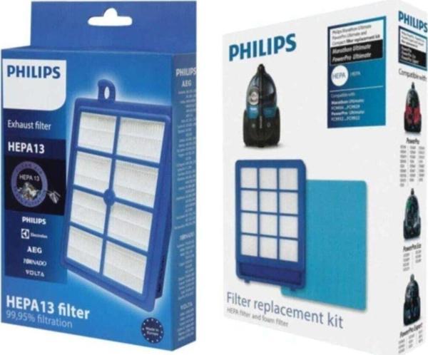 Süpürgeistanbul Philips Fc 9724 Uyumlu   Marathon Ultimate Ön Ve Arka Hepa Filtre Seti - Image 1