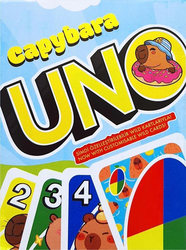 Uno Capybara Oyun Kartı Resimli Uno Oyun - Image 1