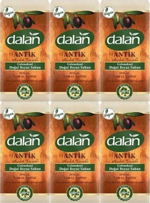 Dalan Antik Geleneksel El Yapımı Doğal Beyaz Sabun 900 Gr X 6 Adet - Image 1