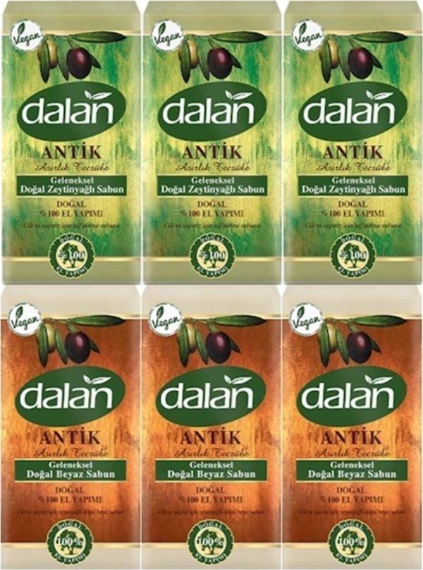 Dalan Antik Zeytinyağlı El Yapımı ve Beyaz Antik Doğal Sabun 900 gr X 6 Adet - Image 1