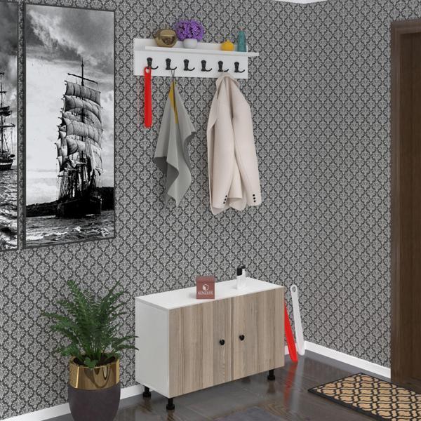 Kenzlife portmanto ayakkabılık ve askılık sandal3 crdbyz 53*120*32 onsekiz çift ayakkabı kapasitesi - Image 1