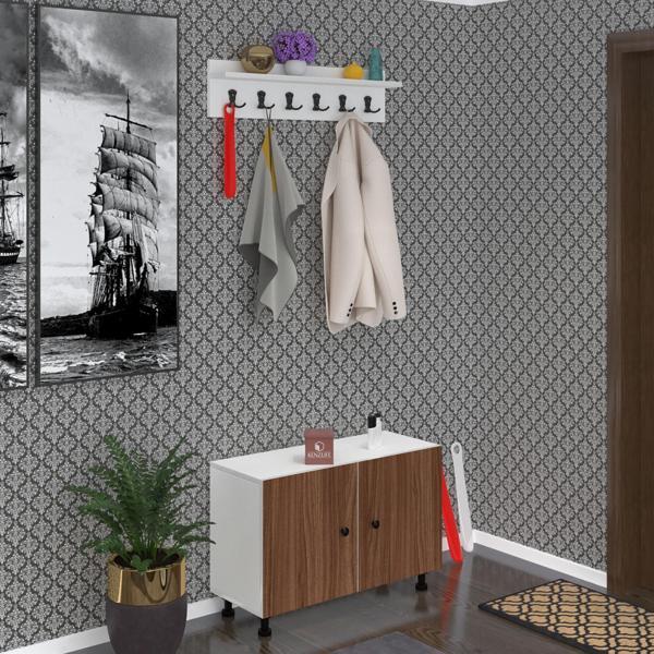 Kenzlife portmanto ayakkabılık ve askılık sandal3 cvzbyz 53*120*32 onsekiz çift ayakkabı kapasitesi - Image 1