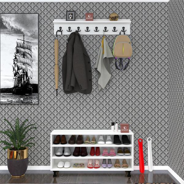 Kenzlife ayakkabılık fotin3 byz 53*100*30 kapaksız 3 raflı 15 çift ayakkabı kapasitesi - Image 1