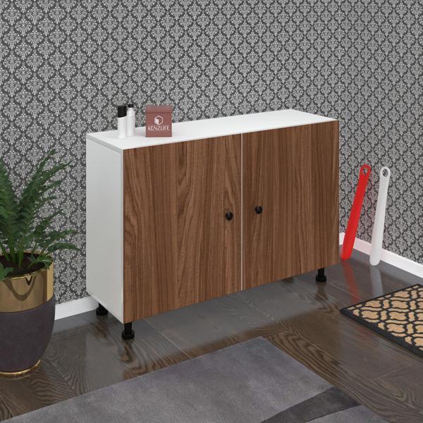Kenzlife ayakkabılık merkub4 cvzbyz 68*100*32 kapaklı 4 raflı 20 çift ayakkabı kapasitesi - Image 1