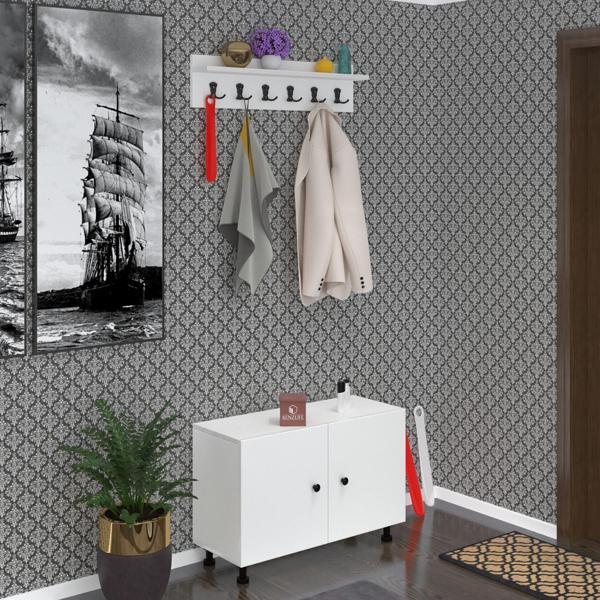 Kenzlife portmanto ayakkabılık ve askılık tomak3 byzbyz 53*100*32 onbeş çift ayakkabı kapasitesi - Image 1