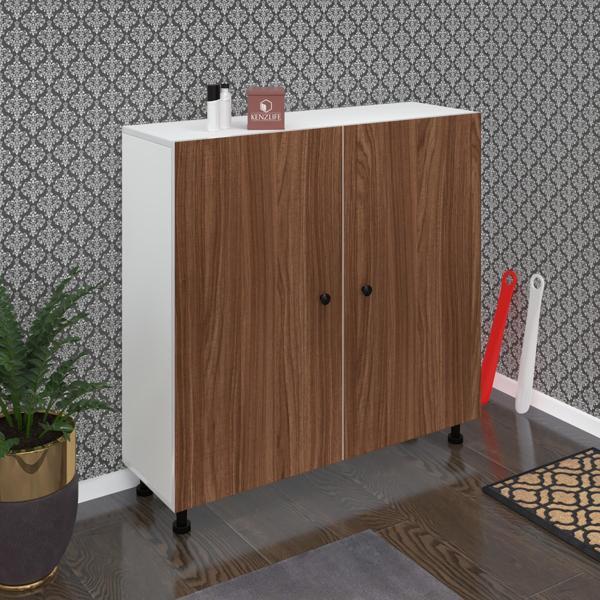 Kenzlife ayakkabılık merkub6 cvzbyz 98*100*32 kapaklı 6 raflı 30 çift ayakkabı kapasitesi - Image 1