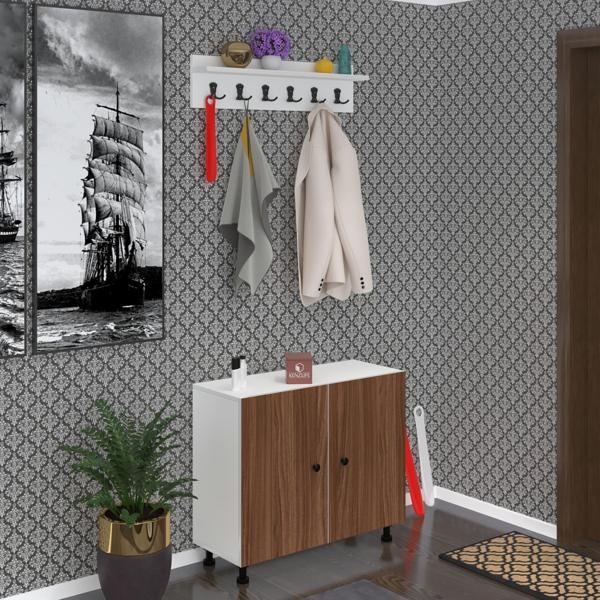 Kenzlife portmanto ayakkabılık ve askılık sandal4 cvzbyz 68*120*32 yirmidört çift ayakkabı kapasitesi - Image 1