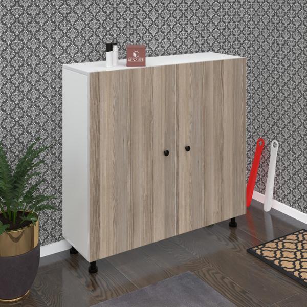 Kenzlife ayakkabılık merkub6 crdbyz 98*100*32 kapaklı 6 raflı 30 çift ayakkabı kapasitesi - Image 1