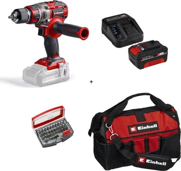 Einhell Tp-Cd 18/80 Li Bl Solo Darbesiz Vidalama + 1 x 4 Ah Akü ve 32 Parça Uç Seti (45/29 kumaş çanta) - Image 1