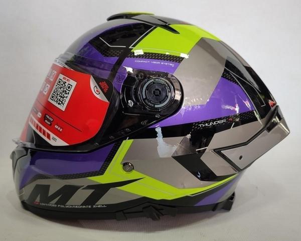 MT Kask Thunder 4sv Valiant B2 Pearl Grey - Iç Güneş Vizörlü - Image 1
