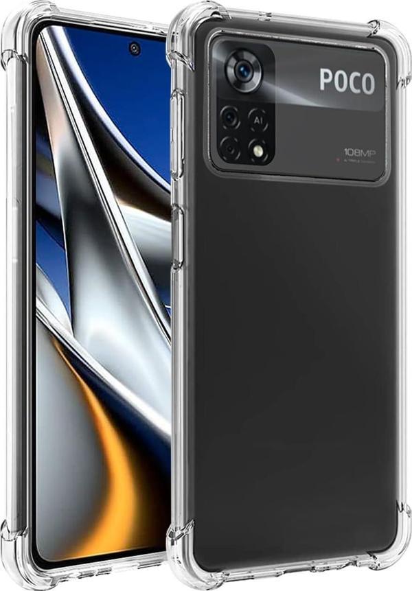 Xiaomi Poco X4 Pro Uyumlu Darbe Önleyici Sararmaya Dayanıklı Airbag Korumalı Ultra Slim TPU Şeffaf Silikon Kılıf - Image 1