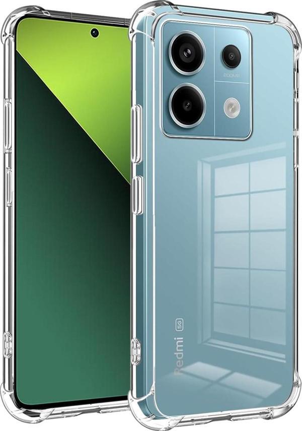 Xiaomi Redmi Note 13 Pro 5G Uyumlu Darbe Önleyici Sararmaya Dayanıklı Airbag Korumalı Ultra Slim TPU Şeffaf Silikon Kılı - Image 1