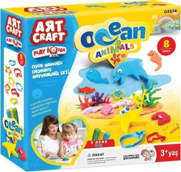 Çocuk 03574 Okyanus Hayvanları Seti Oyun Hamuru 150 gr -Dede - Image 1