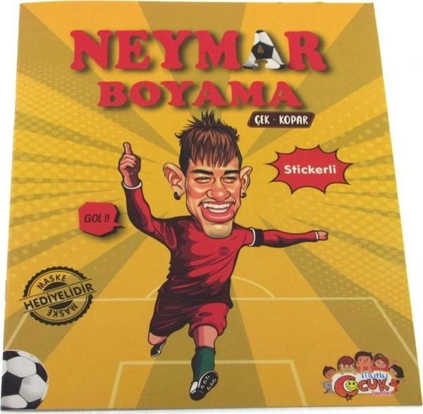 Çocuk Neymar Çıkartmalı Maskeli Boyama Kitabı - Image 1