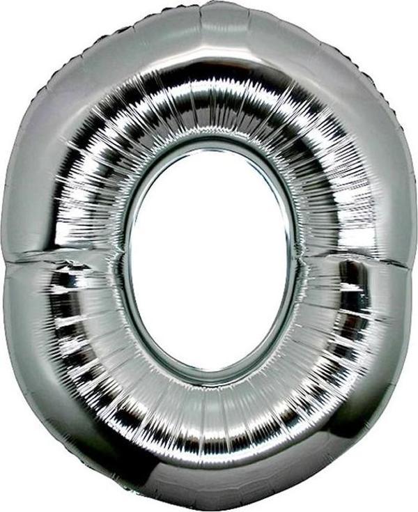 Çocuk O Harf Folyo Balon Gümüş Renk  40 inç - Image 1