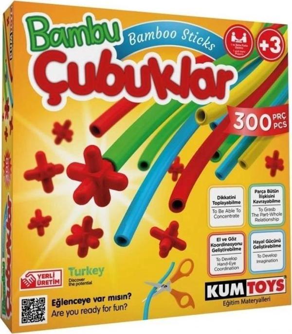 Çocuk 5462 KumToys, Bambu Çubuklar - 300 parça / +3 yaş - Image 1