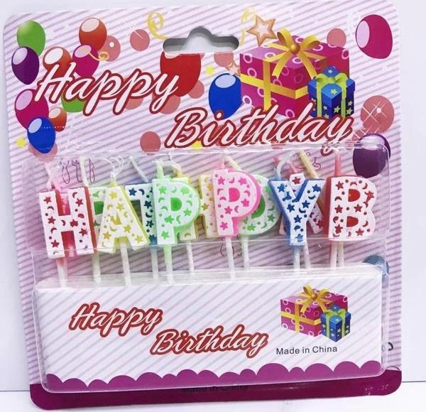 Çocuk Happy Birthday Renkli Mum - Image 1