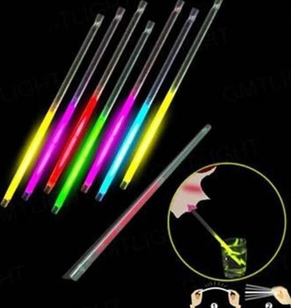 Çocuk Karanlıkta Parlayan Glow  Fosforlu Pipet 3 Renk 3 Adet - Image 1