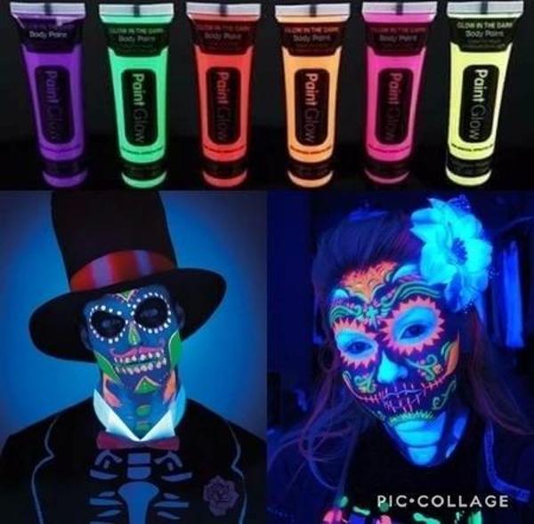 Çocuk Neonlu Glow Parti Yüz Boyası 6 Renk 6 Adet - Image 1