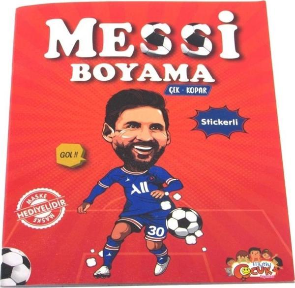 Çocuk Messi Çıkartmalı Maskeli Boyama Kitabı - Image 1