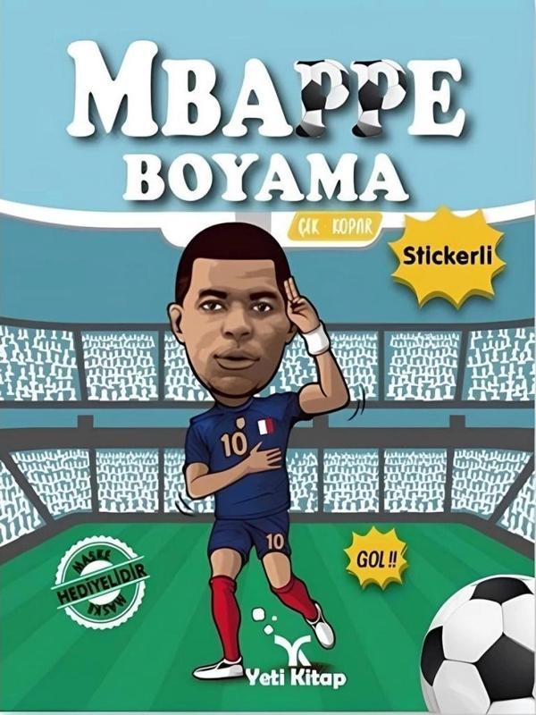 Çocuk MBappe Çıkartmalı Maskeli Boyama Kitabı - Image 1