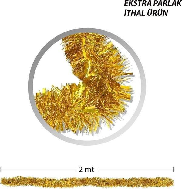 Çocuk Parti İçin Sim Süs 2 Metre Uzunluk 6 cm Genişlik Altın Renk İthal - Image 1