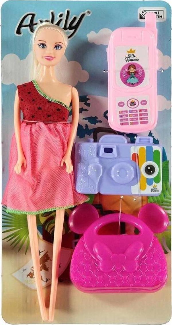Çocuk Oydaş Anlily Poşette Telefonlu Fotoğraf Makineli Bebek 2446 - Image 1