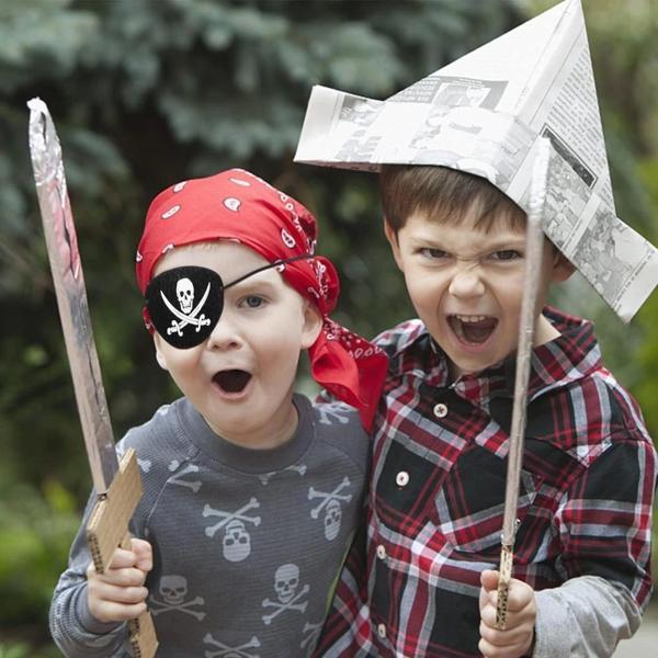 Vinleks Deri Korsan Göz Bandı Lastikli Eğlenceli Parti ve Cosplay Aksesuarı - Image 1