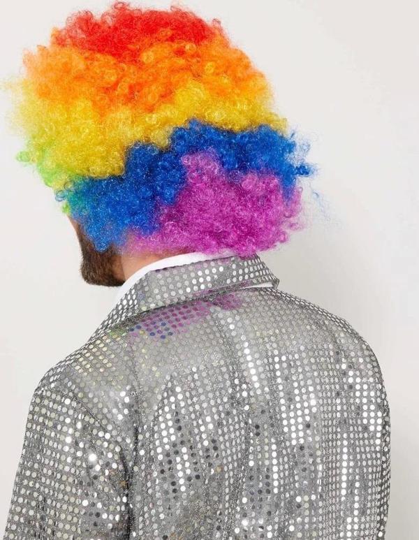 Çocuk Rengarenk Kıvırcık Afro Bonus Peruk - Image 1