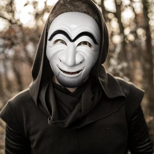 Çocuk Koreli Hırsız Teatral Hahoe Maskesi - Para Heist Maskesi - Dali Maskesi - Image 1