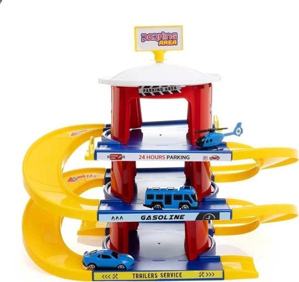 Çocuk Toyflyer17ParçaOtoparkGarajSeti - Image 1