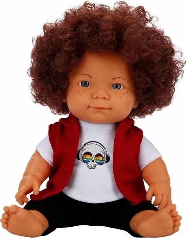 Çocuk Kıvırcık Saçlı Curly Bebek 35 cm - Image 1
