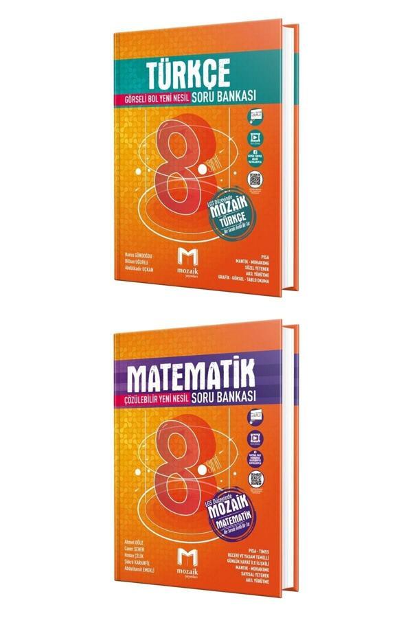 Mozaik 8. Sınıf Lgs Türkçe Matematik Soru Seti 2 Kitap Yeni 2023 - Mozaik Yayınları - Image 1