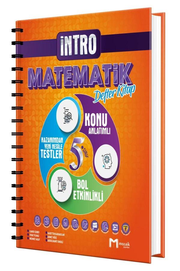 2024 Baskı Mozaik 5. Sınıf Matematik İntro Defter - Ankara Yayıncılık - Image 1