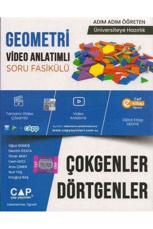Çap Yayınları Yks Tyt Ayt Geometri Çokgenler Ve Dörtgenler Konu Anlatımlı Soru Bankası Video Çözüml - 3D Yayınları - Image 1