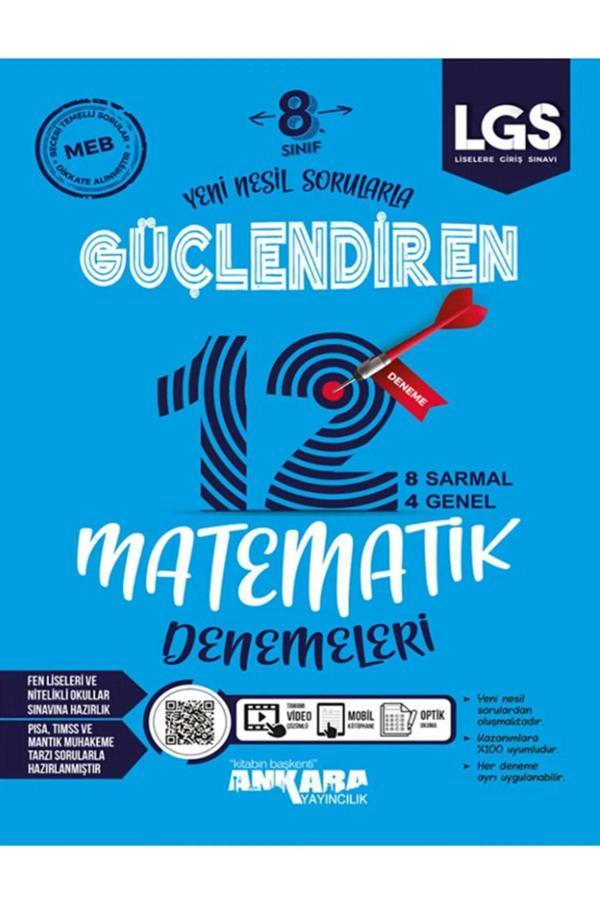 8.Sınıf Ankara Güçlendiren 12'Li Matematik 8 Sarmal 4 Genel Denemeleri - Yeni Nesil - Video Çözümlü - Ankara Yayıncılık - Image 1