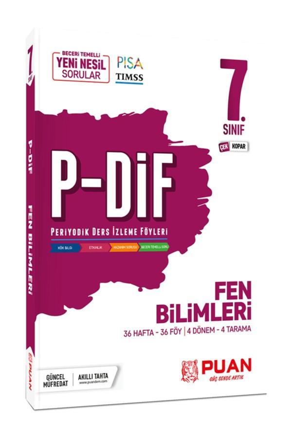 7. Sınıf Fen Bilimleri P-Dif Konu Anlatım Föyleri - Puan Yayınları - Image 1