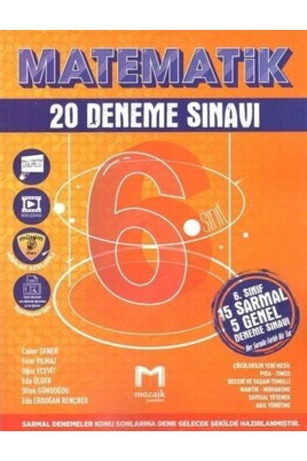 Mozaik Yayınları  6. Sınıf Matematik 20 Li Deneme 2025 - Mozaik Yayınları - Image 1