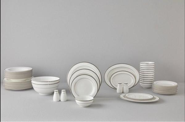 Crown Silver 60 Parça 12 Kişilik Bone China Yemek Takımı - Image 1