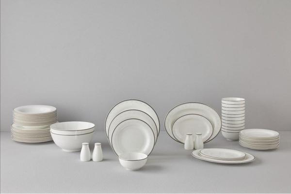 Monarch Silver 60 Parça 12 Kişilik Bone China Yemek Takımı - Image 1