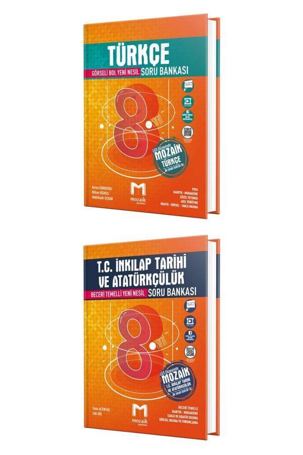 Mozaik 8. Sınıf Lgs Türkçe Inkılap Soru Seti 2 Kitap Yeni 2023 - Mozaik Yayınları - Image 1