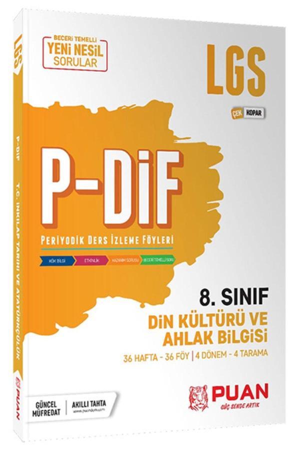 8. Sınıf Lgs Din Kültürü Ve Ahlak Bilgisi Pdif Çek Kopar Konu Anlatım Föyleri - Puan Yayınları - Image 1